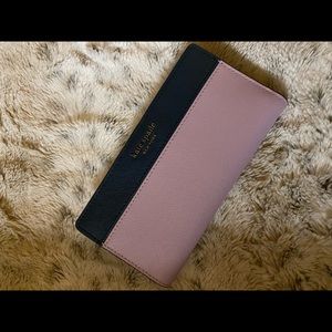Kate spade purple and navy blue wallet